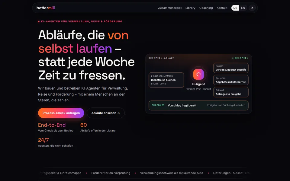 Homepage of bettermiii.com