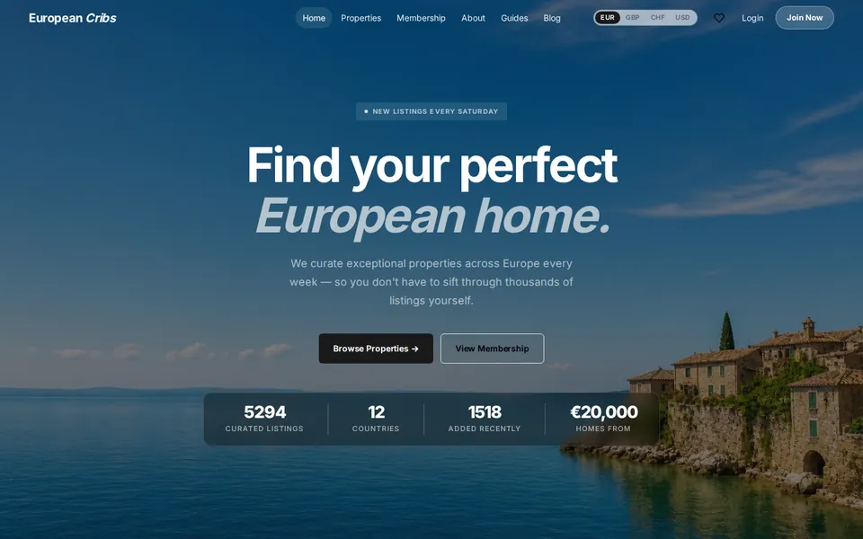Homepage of europeancribs.com